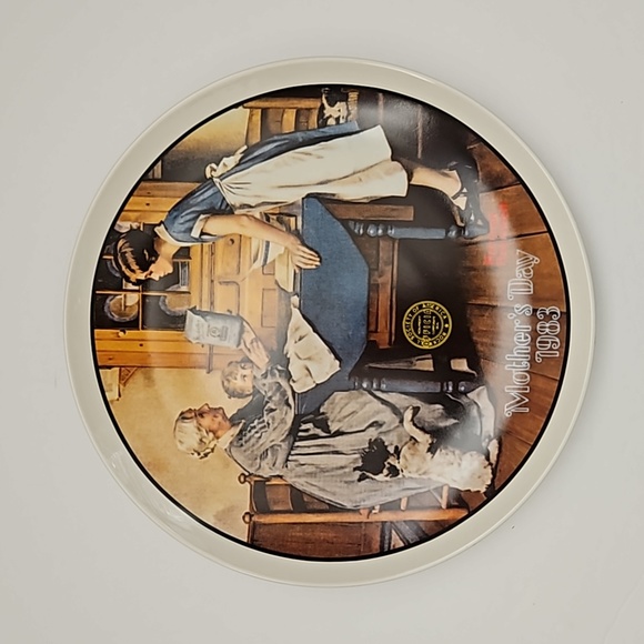 Edwin M Knowles China Add Two Cups and a Measure of Love Norman Rockwell Plate - Picture 1 of 9